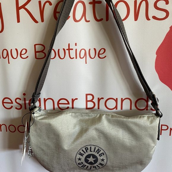 Kipling Emelia Shoulder Bag - Dynamic Silver - Picture 1 of 6